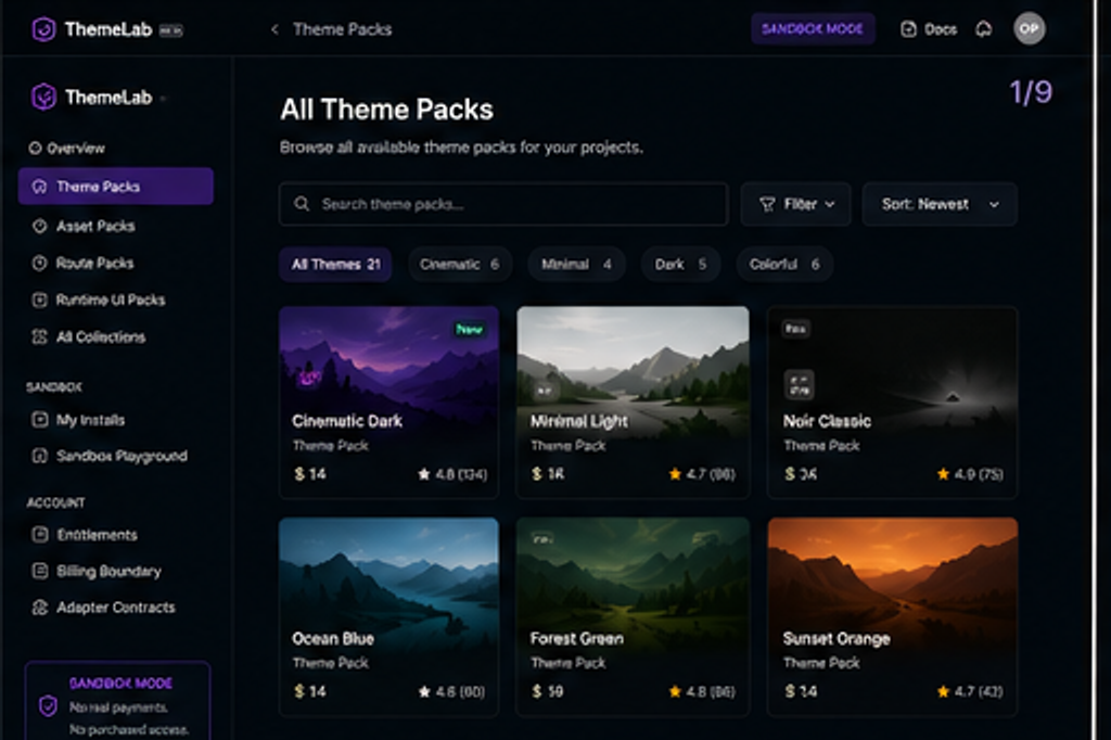 All Theme Packs high-resolution extracted screen