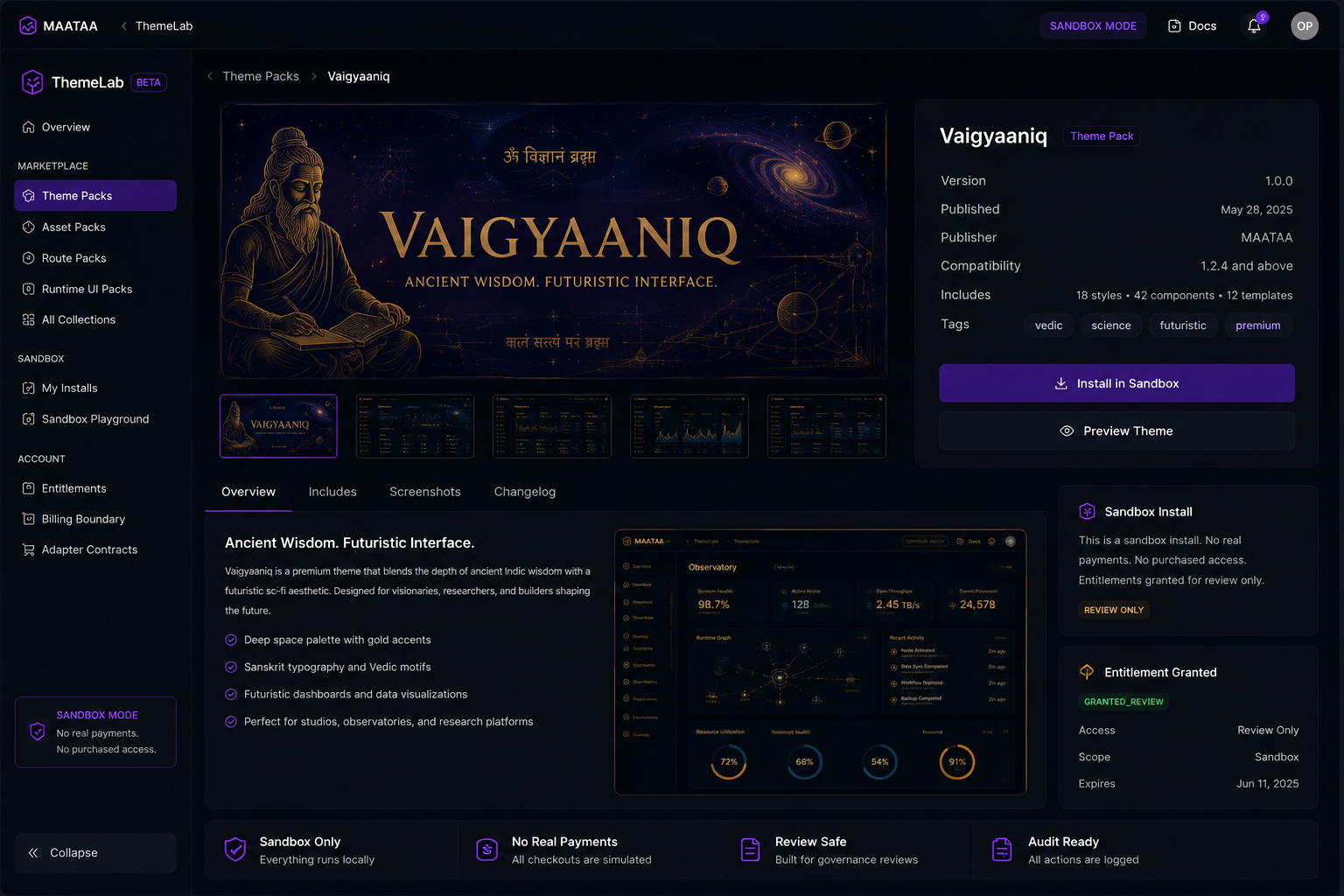 Vaigyaaniq Detail Dark source screenshot